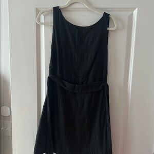 Free People Black Sleeveless Scoop Neck Sheath Mini